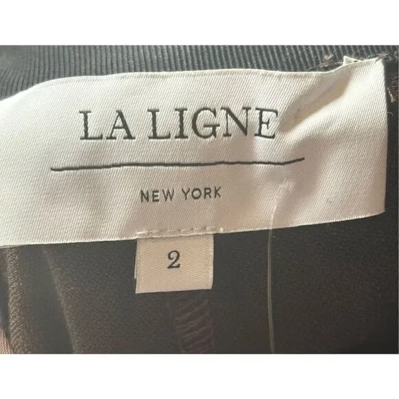 La Ligne Wide Leg Linen Blend Pant in Coffee Brown NWT Size 2